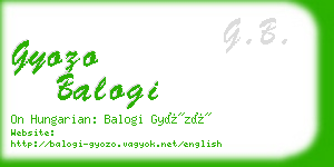 gyozo balogi business card